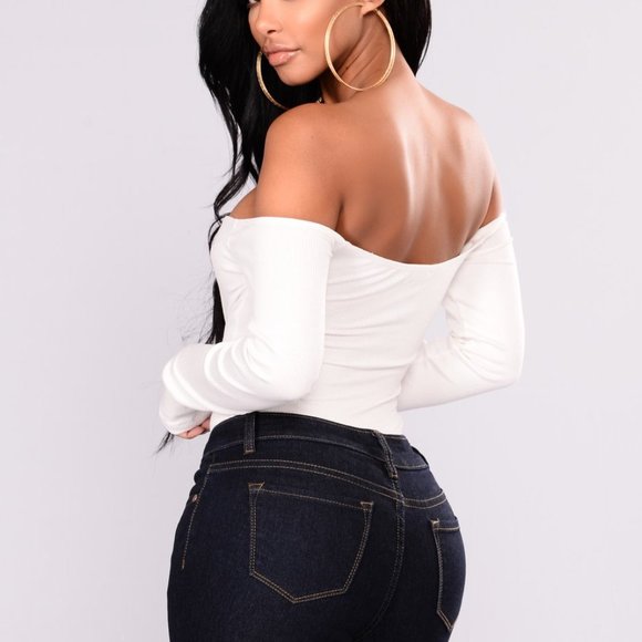 Off Shoulder Bodysuit - Ivory - Picture 3 of 3